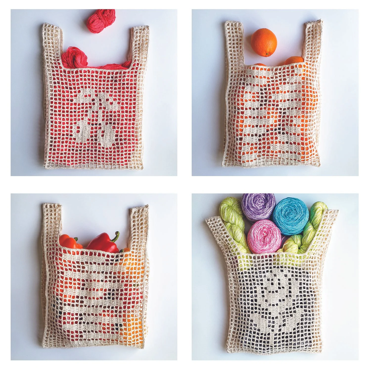 Nice Bag (aka Cherries Market Bag) Crochet Pattern — Jennifer Olivarez